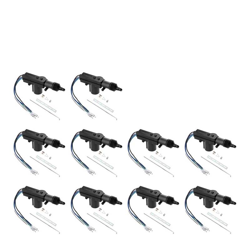 Elektrische Side Glasregler Fensterheber 2-10set 12V Power Locking System Einzel Pistole Typ Kit Universal Auto Elektrische Fernbedienung Zentrale Türschloss Antrieb Auto Heavy-Duty(5Wire 10set) von Wnfmjqe