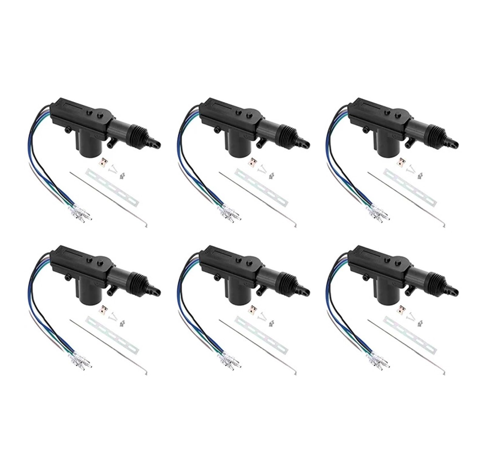 Elektrische Side Glasregler Fensterheber 2-10set 12V Power Locking System Einzel Pistole Typ Kit Universal Auto Elektrische Fernbedienung Zentrale Türschloss Antrieb Auto Heavy-Duty(5Wire 6set) von Wnfmjqe