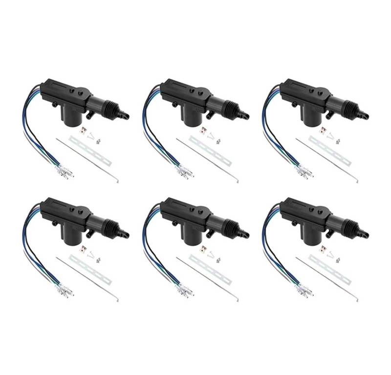 Elektrische Side Glasregler Fensterheber 2-10set 12V Power Locking System Einzel Pistole Typ Kit Universal Auto Elektrische Fernbedienung Zentrale Türschloss Antrieb Auto Heavy-Duty(5Wire 6set) von Wnfmjqe
