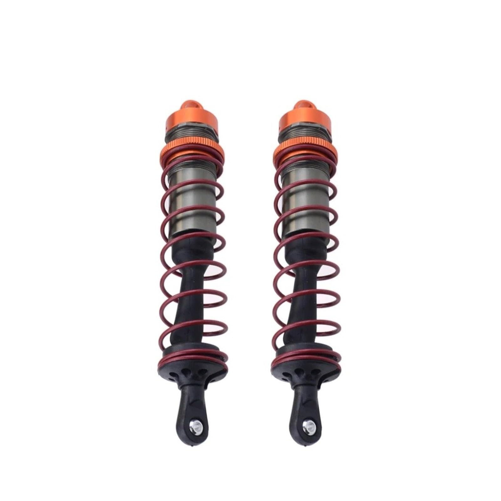 Federbein Stoßdämpfer 120mm Vorne 140mm Hinten Metall Dämpfer Suspension Für HPI Für Trophy Für Flux 107016 1/8 RC Racing Auto Für Truggy ZD Auflaufdämpfer(Rear Orange) von Wnfmjqe
