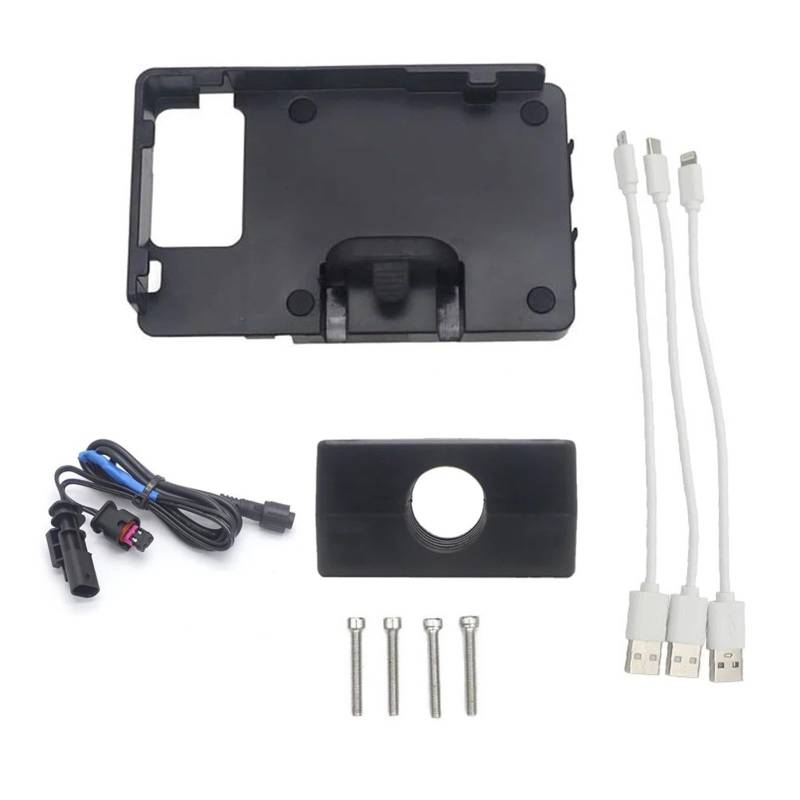 Für CRF1000L 12mm 16mm 22mm Handy Motorrad Navigation Halterung USB Lade Halter Handyhalterung Motorrad(16mm Lossless Cable) von Wnfmjqe
