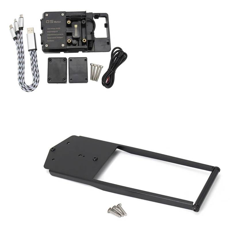 Für Tracer 900 Tracer 9 GT Tracer9gt 2021 2022 Motorrad GPS Telefon Navigation Halterung USB Ladegerät Halter Halterung Ständer Handyhalterung Motorrad(F) von Wnfmjqe