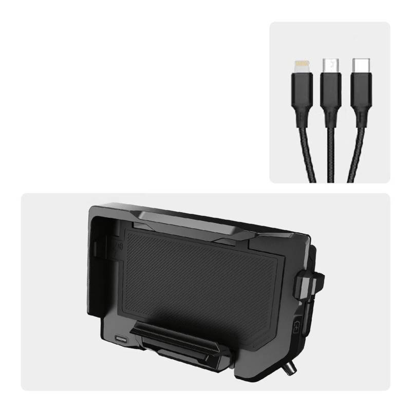Motorrad Drahtlose Lade Telefon Halter Navigation Halterung Für R1100GS R1150GS R1300GS R1250GS ADV S1000R S1000XR F900R F900XR Handyhalterung Motorrad(Wireless- Black Line) von Wnfmjqe