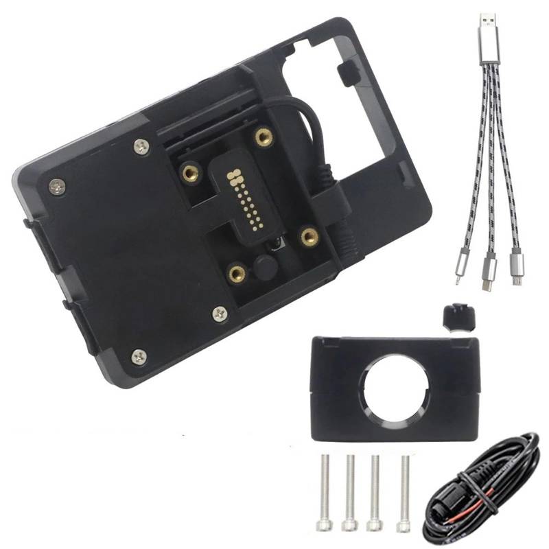 Motorrad Vorne Handy GPS Halterung Navigation Halterung USB Und Drahtlose Ladestation Für SYM Für MAXSYM TL 500 TL500 2020 Handyhalterung Motorrad(USB 22mm Clip) von Wnfmjqe