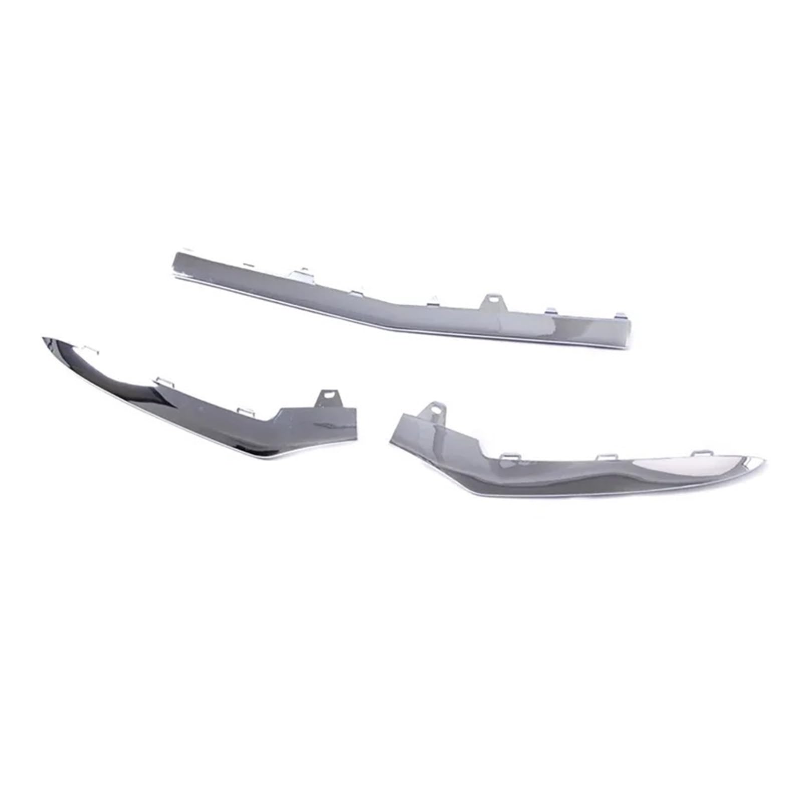Stoßstange vorne 3 Teil/Satz Für Benz W212 E200 E250 E300 E350 2014 2015 2016 (Sport Molle) Auto Vorren Stoßfänger Lip Spoiler Splitter Autoteile Frontspoiler(Chrome Silver) von Wnfmjqe