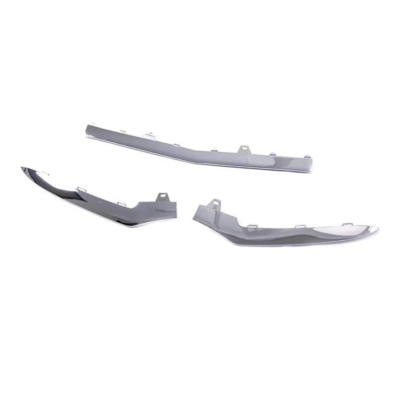Stoßstange vorne 3 Teil/Satz Für Benz W212 E200 E250 E300 E350 2014 2015 2016 (Sport Molle) Auto Vorren Stoßfänger Lip Spoiler Splitter Autoteile Frontspoiler(Chrome Silver) von Wnfmjqe