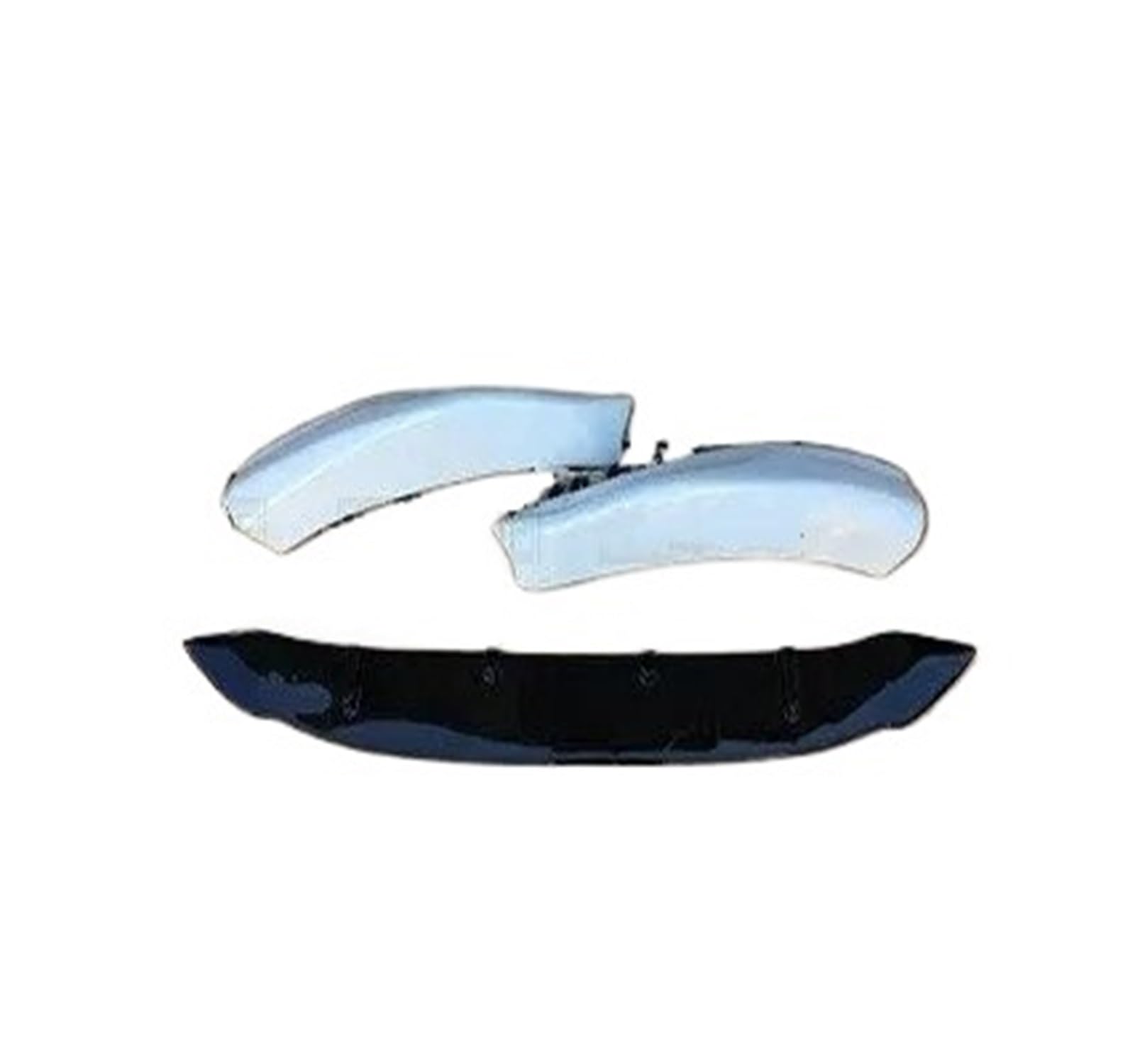 Stoßstange vorne ABS Schwarz & ABS Carbon Fiber Stoßfänger Vorne Lip Splitter Diffusor Lip Spoiler Für Volvo Für V60 Für S60 2014 2015 2016 2017 2018 Autoteile Frontspoiler(White and Black) von Wnfmjqe