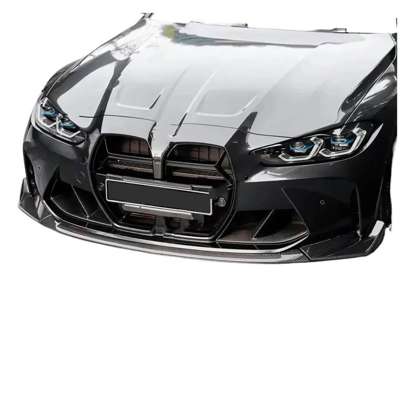 Stoßstange vorne Frontstoßstange Lip Diffusor Spoiler Splitter ABS Glanz Schwarz Bodykit Tuning Für CS Stil Für M3 G80 Für M4 G82 G83 2021 2022 2023 2024 Autoteile Frontspoiler(Carbon Look) von Wnfmjqe