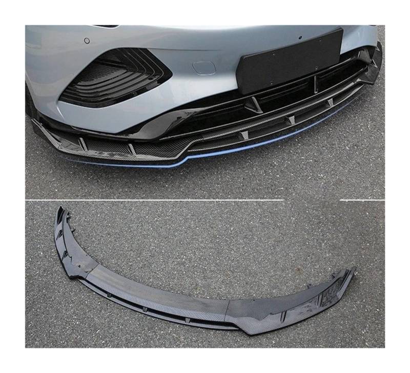 Stoßstange vorne Für BYD Seal EV 2022 2023 2024 Bodykit Front Stoßstange Splitter Lippe Kinn Spoiler Diffusor Schutz Auto Schwarz Carbon Außen Zubehör Autoteile Frontspoiler(Carbon Look) von Wnfmjqe
