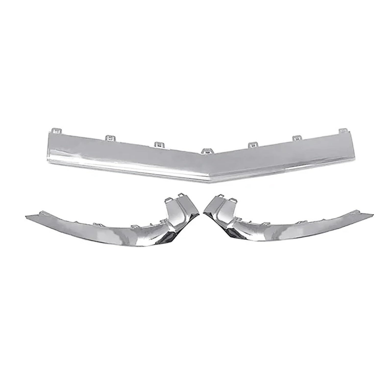 Stoßstange vorne Für Benz E-Klasse W207 E350 E400 E550 2014 2015 2016 2017 Frontschürze Lip Body Kit Spoiler Anti Kollision Schutzhülle Autoteile Frontspoiler(Chrome Silver) von Wnfmjqe