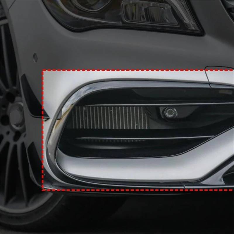 Stoßstange vorne Für Benz Für CLA C117 X117 CLA200 220 250 CLA45 Für AMG 2015 2016 2017 2018 4-teiliges Auto-Frontstoßstangen-Seitenspoiler-Splitter-Luftklingen-Tuning Autoteile Frontspoiler(2piece) von Wnfmjqe