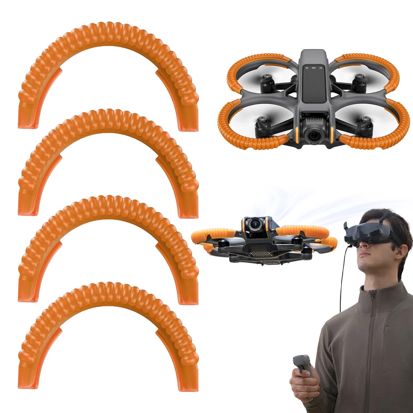 4 Stück Avatar 2 Propellerschutz für DJI, Protector Protection für DJI Avata 2, DJI Avatar 2 Zubehör, Avata 2 Drohne Schutzhülle Protective 4 Stück Avatar 2 Propellerschutz für DJI, Protector Protection für DJI Avata 2, DJI Avatar 2 Zubehör, Avata 2 Drohne Schutzhülle Protective von WnlahuWA
