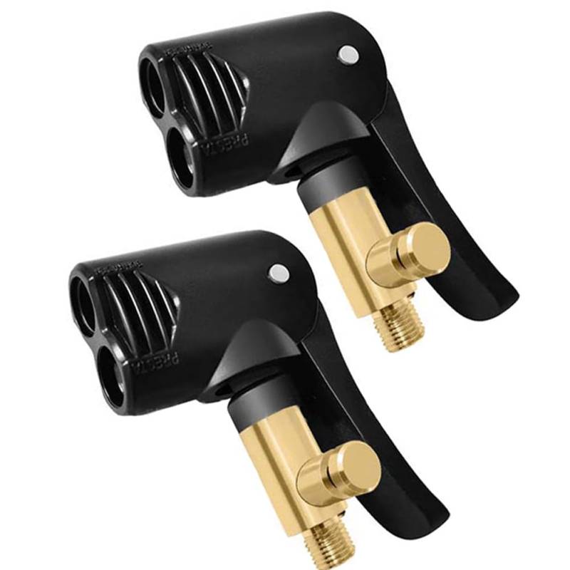 Autoventil Hebelstecker Autoventil Adapter,Auto Reifen Air Chuck Autoventil Hebelstecker Reifenventil Reifenluftfutter Luftpumpen Clip Gewindedüsen Ventil Anschluss Adapter (2 pcs, Deflatable) von Woetwoat