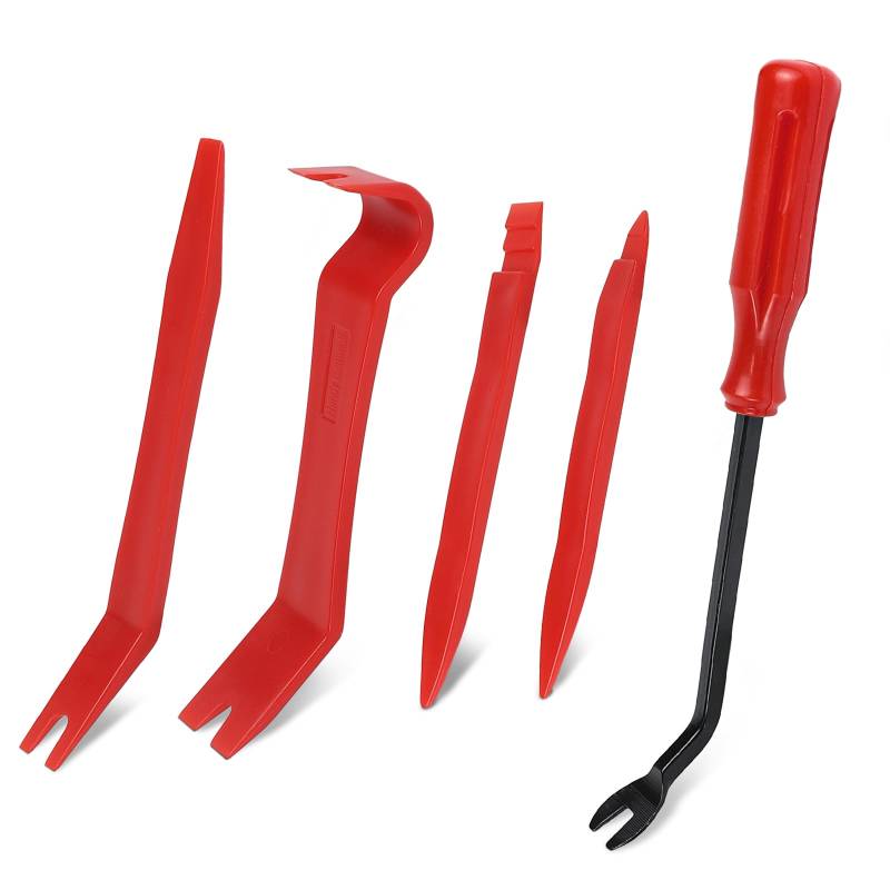 Wogomz 5-teiliges Werkzeug-Set zum Entfernen von Auto-Zierleisten, kratzfestes Kunststoff-Hebel-Set, Innenbefestigungsentferner, Hebelwerkzeug-Set für Autotür-Clip-Panel und Audio-Armaturenbrett, von Wogomz