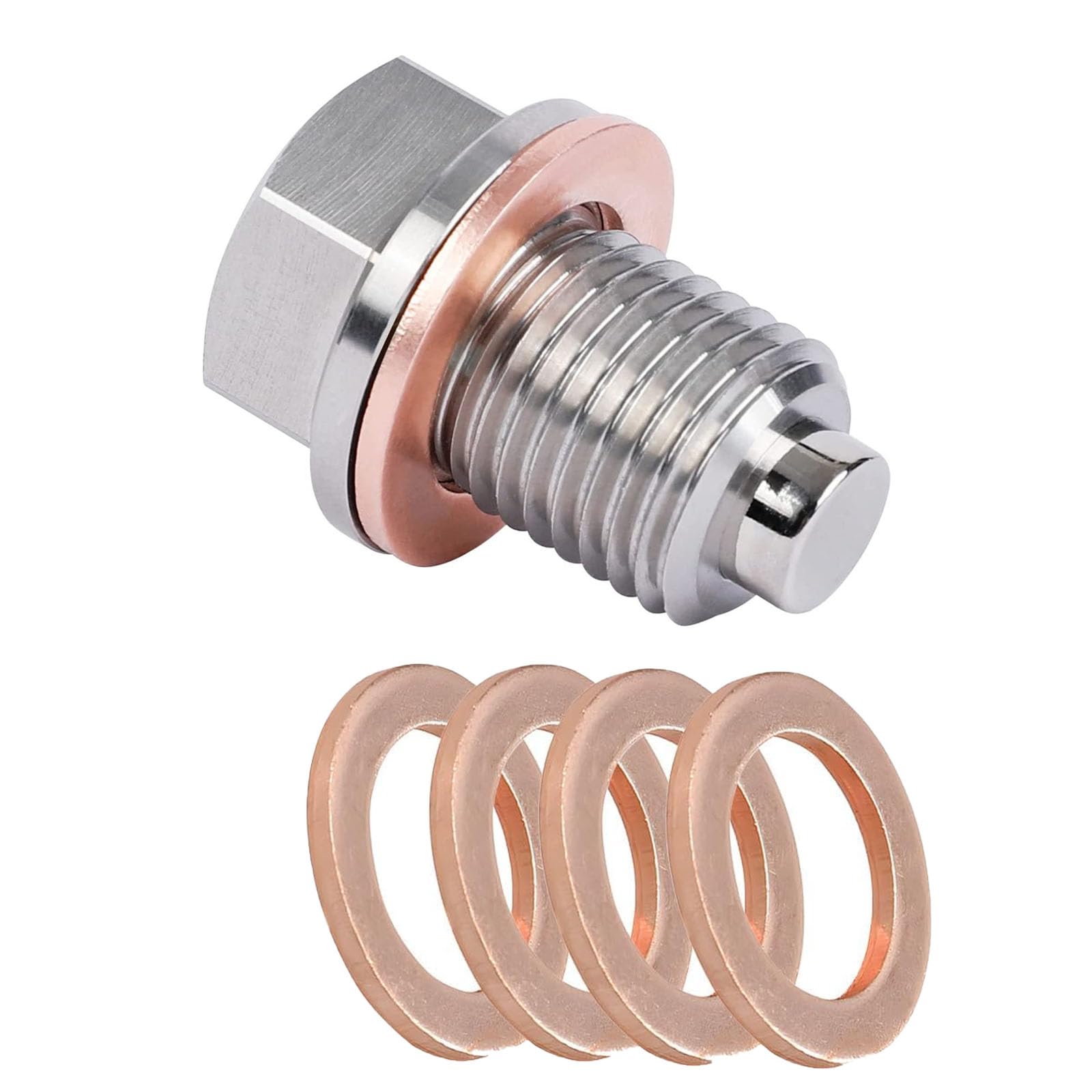 Magnetische Ölablassschraube M12 x 1,25 Ölablassschraube,Mit 5 Stück Kupferdichtung,Öl Ablassen Schraube Dichtring Ölablassschraube Auto Ölschraube für Die Meisten Autos Magnetische Ölablassschraube M12 x 1,25 Ölablassschraube,Mit 5 Stück Kupferdichtung,Öl Ablassen Schraube Dichtring Ölablassschraube Auto Ölschraube für Die Meisten Autos von Wohlstand