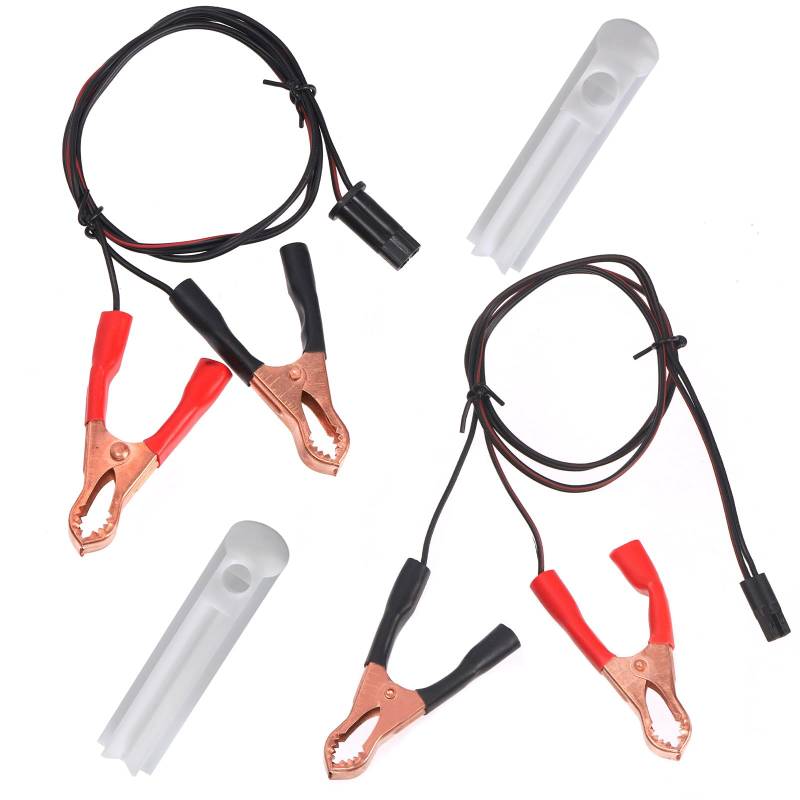 Wokape 1 Satz von 4 Flush Cleaner Adapter und Carburetors Carbon Dirt Jet entfernen Cleaner Kit Cotains 2Pcs Alligator Clip Ladekabel und 2Pcs White Tubes für Auto Auto Kraftstoff Injektor Tester von Wokape