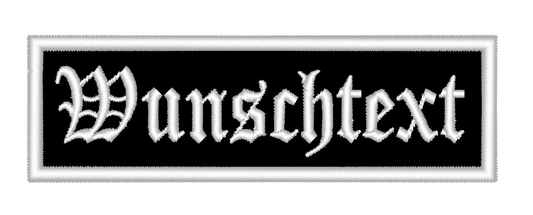 Aufnäher/Patch 8 x 2,5cm Wunschtext Personalisiert Aufnäher/Patch 8 x 2,5cm Wunschtext Personalisiert von Wolfszeit