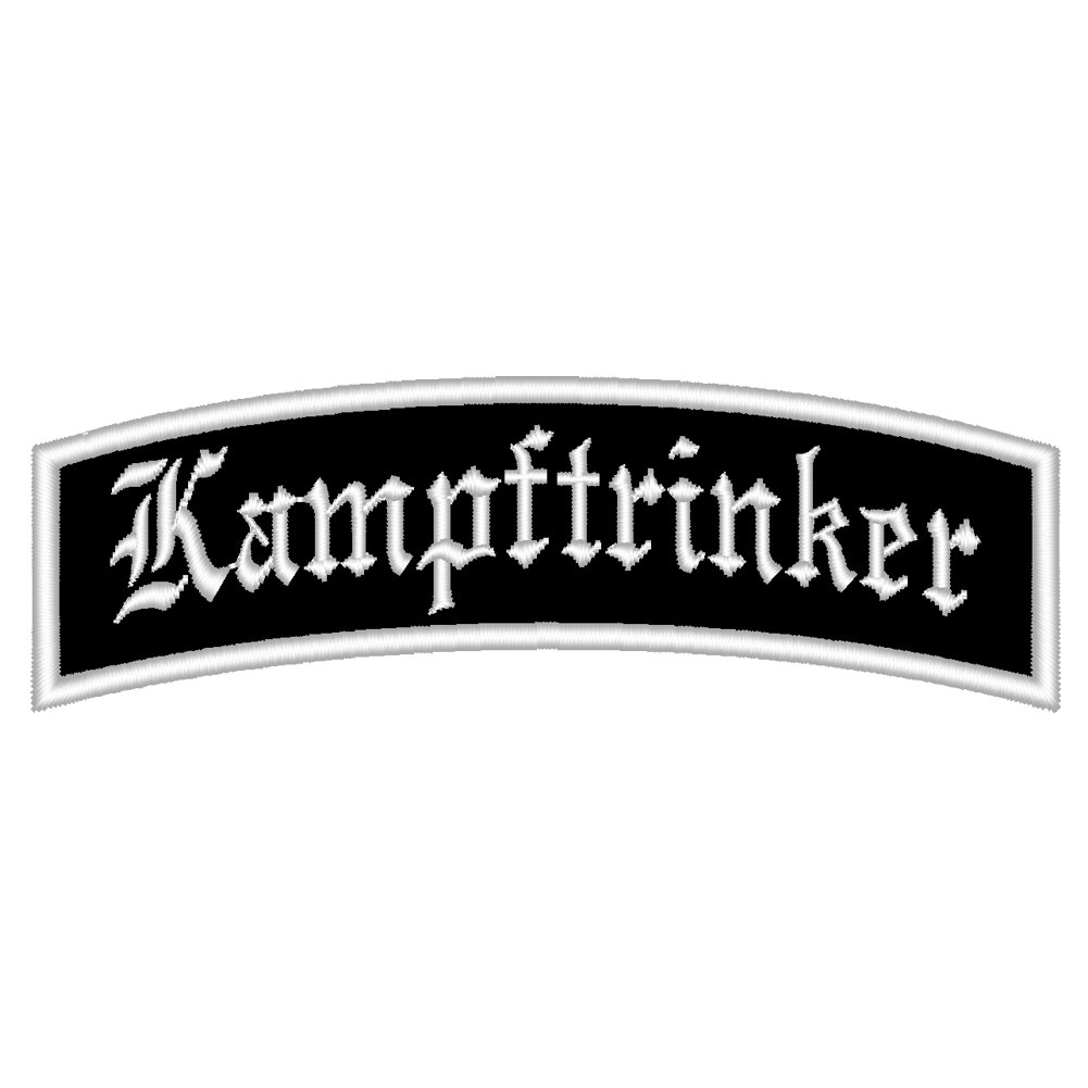 Wolfszeit Aufnäher Kampftrinker - EIN oberer Bogen B1 mit ca. 10x3cm von Wolfszeit