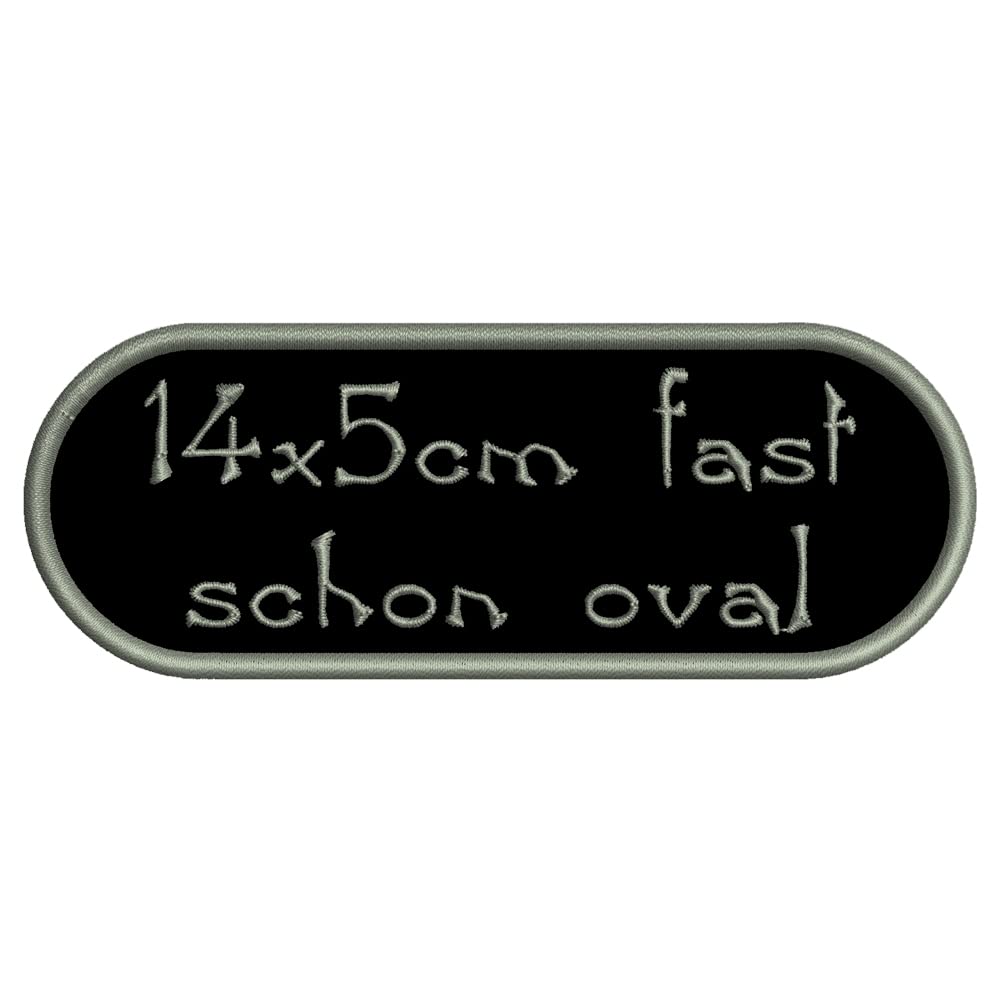 Rechteckiger Aufnäher Rec3 mit stark abgerundeten Ecken - für Deinen Wunschtext - viele Farben und Größen zur Auswahl - 14x5cm - personalisiert Rechteckiger Aufnäher Rec3 mit stark abgerundeten Ecken - für Deinen Wunschtext - viele Farben und Größen zur Auswahl - 14x5cm - personalisiert von Wolfszeit