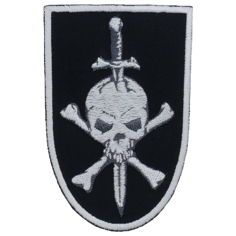 Wolfszeit Aufnäher Schwert-Skull (klein) - ca. 10x6,5cm von Wolfszeit