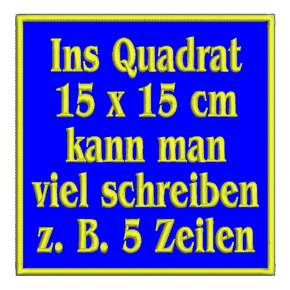 smartoutdoor Quadratischer Wunschtext-Aufnäher Q1-15x15cm smartoutdoor Quadratischer Wunschtext-Aufnäher Q1-15x15cm von Wolfszeit