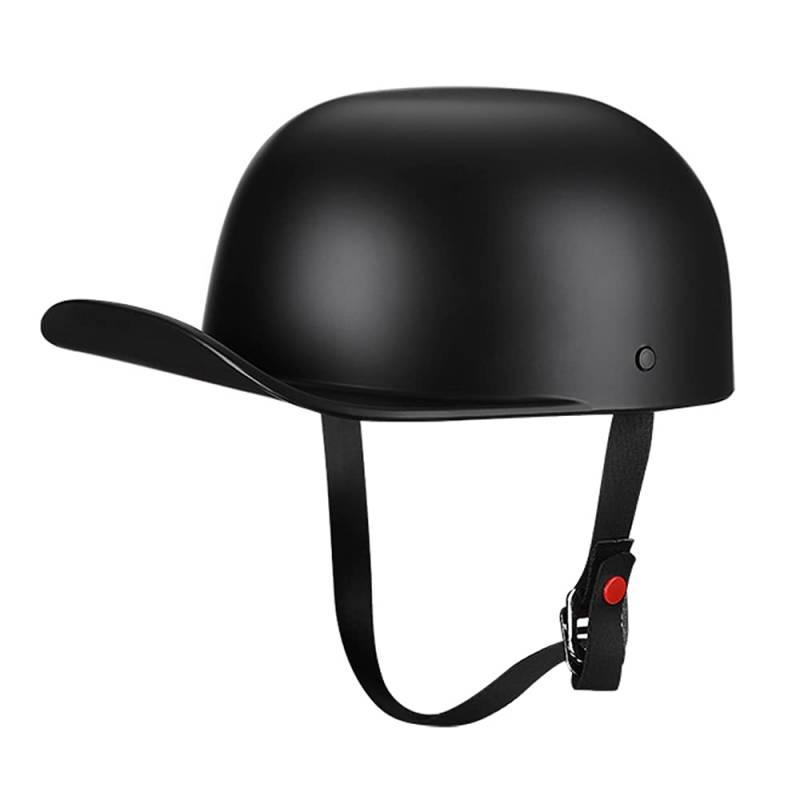 Woljay Woljay Jahrgang Jethelm Motorradhelm Retro Baseball Kappe Halbhelm Männer Frauen für Kreuzer Straße Roller Moped - DOT Certified (Matte Black,XL) von Woljay