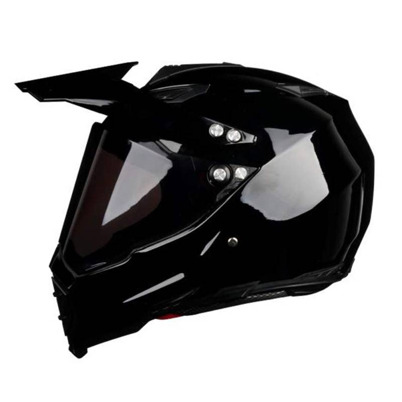 Woljay Off Road Helm Motocross-Helm Motorradhelm Motocrosshelme Fahrrad ATV (L, Schwarz glänzend) von Woljay