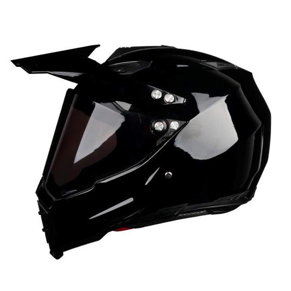 Woljay Off Road Helm Motocross-Helm Motorradhelm Motocrosshelme Fahrrad ATV (M, Schwarz glänzend) von Woljay