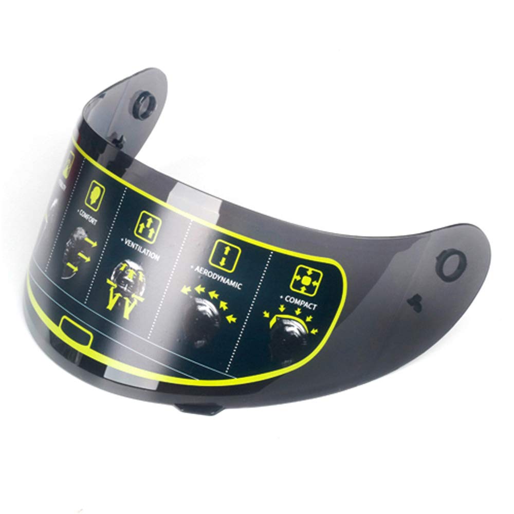 Woljay Visor Shield für Motorradhelm Integralhelm (Schwarz) von Woljay
