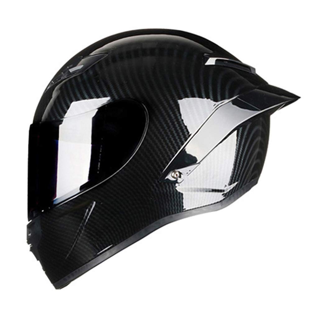 Woljay Vollgesicht Integralhelm Motorradhelm Unisex-Adult Offroad Moto Street Bike ATV Helme Glas Schwarz DOT Approved (Smoke,M) von Woljay