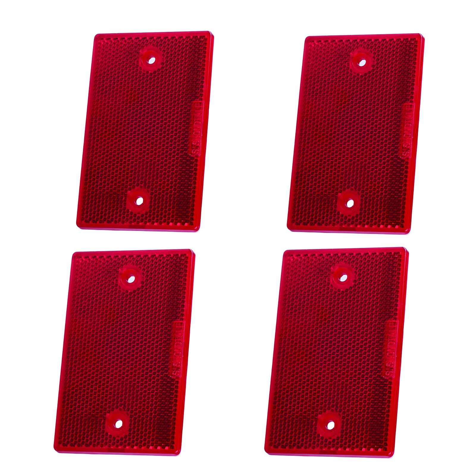 Woola 4 Stück Anhänger Reflektor Rechteckig Rot Katzenauge Reflektor,Größe 120 x 80mm Rückstrahler,Schraube Befestigung Katzenauge Reflektor für Anhänger Wohnwagen LKW Traktor Türpfosten Woola 4 Stück Anhänger Reflektor Rechteckig Rot Katzenauge Reflektor,Größe 120 x 80mm Rückstrahler,Schraube Befestigung Katzenauge Reflektor für Anhänger Wohnwagen LKW Traktor Türpfosten von Woola