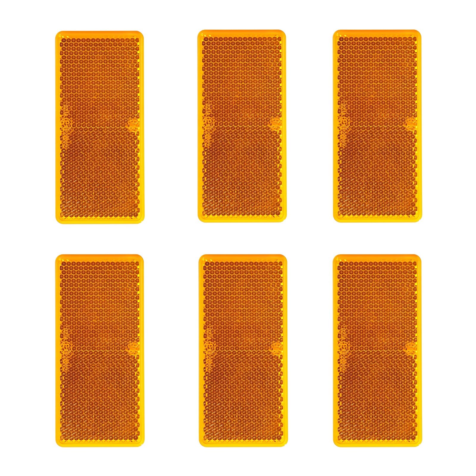 Woola 6 Stück Katzenaugen Reflektoren Orange Selbstklebend,Größe 94X44 mm Rechteckig Rückstrahler Gelb Selbstklebend für Anhänger Traktor Motorrad Zaunpfosten Woola 6 Stück Katzenaugen Reflektoren Orange Selbstklebend,Größe 94X44 mm Rechteckig Rückstrahler Gelb Selbstklebend für Anhänger Traktor Motorrad Zaunpfosten von Woola