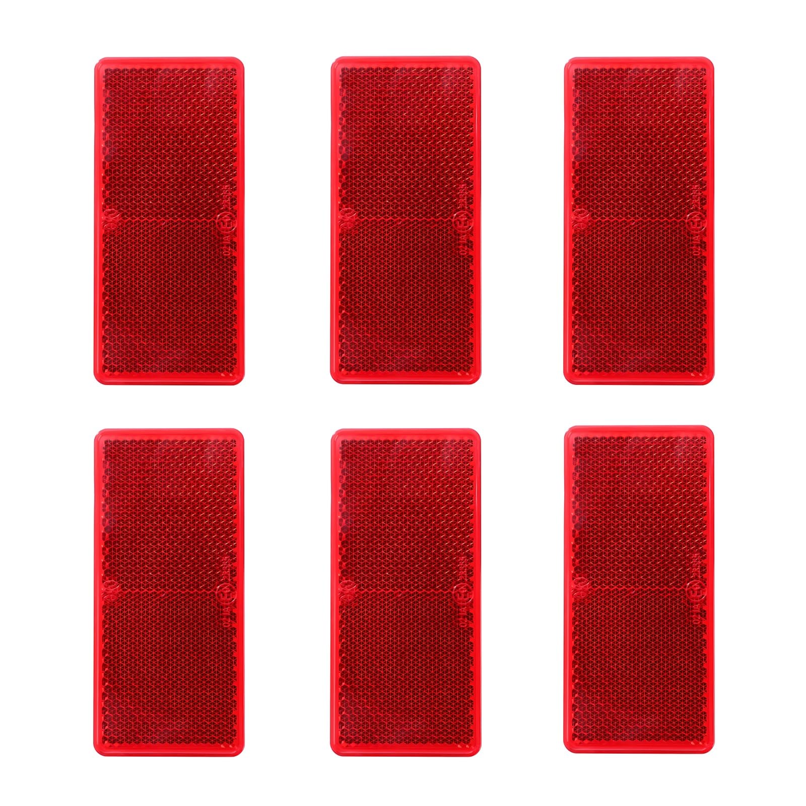 Woola 6 Stück Katzenaugen Reflektoren Rot Selbstklebend,Größe 94X44 mm Rechteckig Rückstrahler Selbstklebend für Anhänger Traktor Motorrad Zaunpfosten Woola 6 Stück Katzenaugen Reflektoren Rot Selbstklebend,Größe 94X44 mm Rechteckig Rückstrahler Selbstklebend für Anhänger Traktor Motorrad Zaunpfosten von Woola