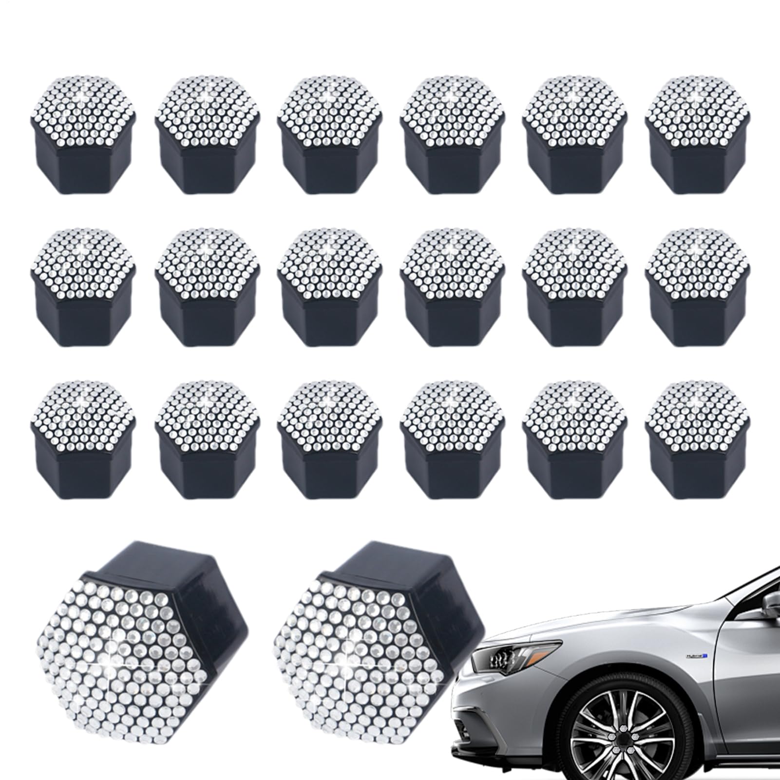 Radmutternabdeckungen, Hochglanz Schraubenkappen 20er Set, & Staubschutz für Felgenschrauben mit dekorativer Außenverkleidung für Auto-Felgen Radmutternabdeckungen, Hochglanz Schraubenkappen 20er Set, & Staubschutz für Felgenschrauben mit dekorativer Außenverkleidung für Auto-Felgen von Wpsagek