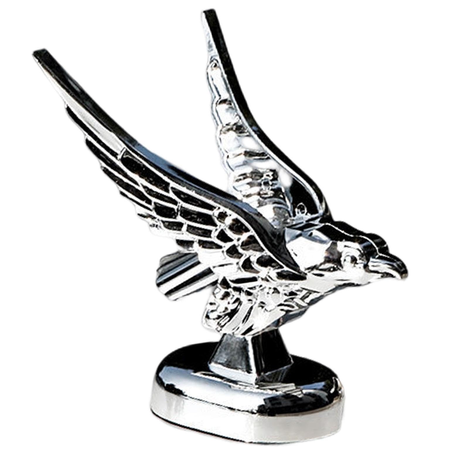 Wpsagek Adlers Kühlerfigur, Fliegender Adlers Statue Kühlerfiguren Auto Emblem, 3D Logo Abzeichen Für Motorrad Auto, Silber von Wpsagek