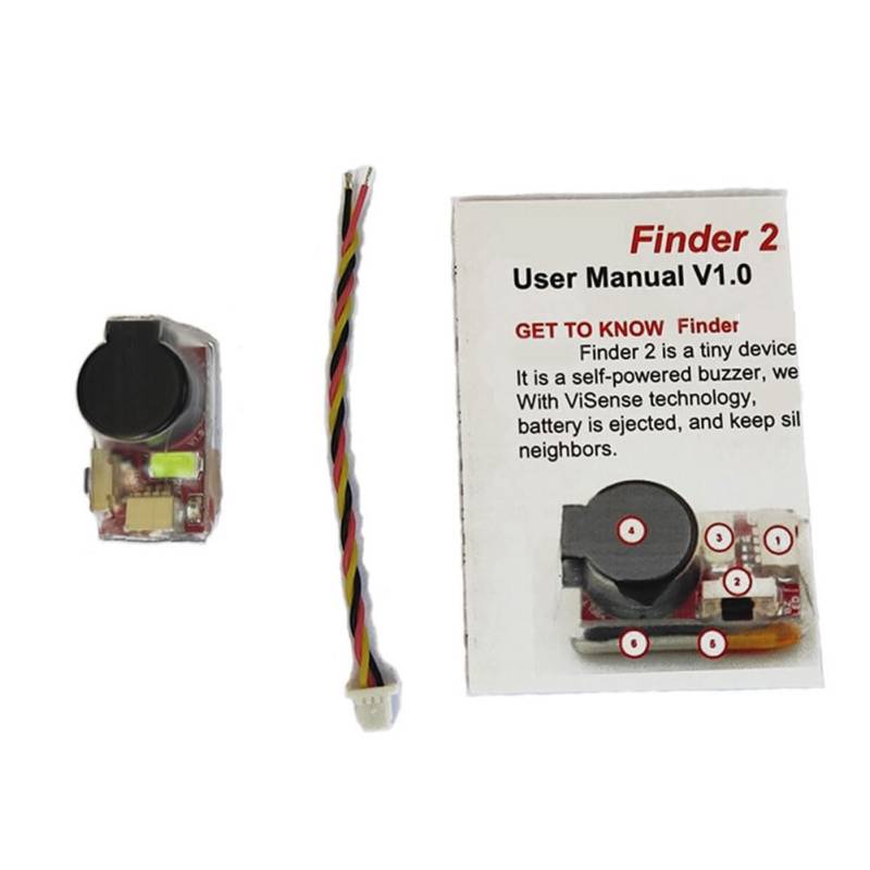 Wrtysully 1 Stück Finder 2 5V Summer Tracker SuperLoud 105dB mit Integriertem LED-Selbstversorgung Zufällige Farbe für FPV Racing Micro-Type Long Range LR4 Drohne von Wrtysully
