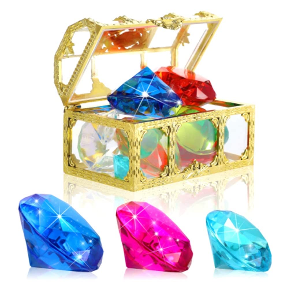 Wrtysully 12-Teiliges Tauch-Edelstein-Pool-Spielzeug mit Buntem Diamanten-Set, Tauchspielzeug-Schatzkiste, Unterwasserschwimmspielzeug-Edelstein-Piratenbox Wrtysully 12-Teiliges Tauch-Edelstein-Pool-Spielzeug mit Buntem Diamanten-Set, Tauchspielzeug-Schatzkiste, Unterwasserschwimmspielzeug-Edelstein-Piratenbox von Wrtysully
