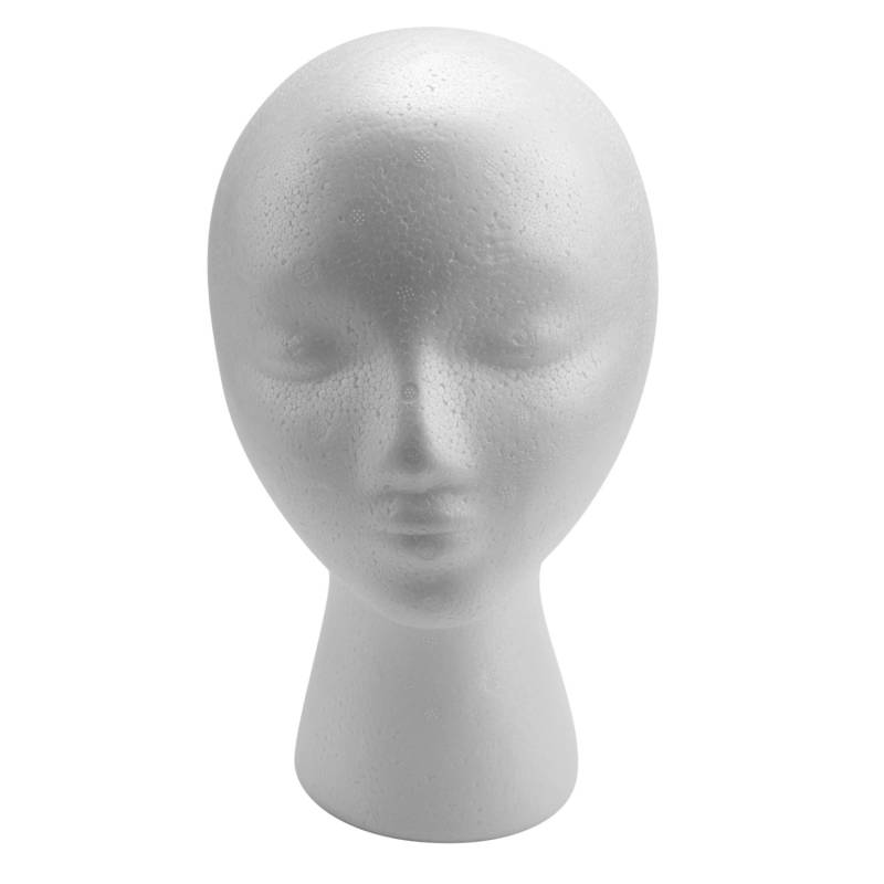 Wrtysully 27,5 x 52cm unecht/Mannequin Kopf Weiblicher Schaum (Polystyrol) Aussteller fuer Cap, Kopfhoerer, Haarzusaetze und Peruecken Frauen Mannequin Schaum von Wrtysully