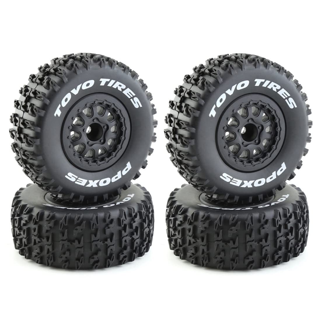 Wrtysully 4 StüCk 112 Mm 1/10 Short Course Truck Reifen Rad mit 12 Mm Sechskant für Slash Arrma SENTON VKAR 10SC RC Car Wrtysully 4 StüCk 112 Mm 1/10 Short Course Truck Reifen Rad mit 12 Mm Sechskant für Slash Arrma SENTON VKAR 10SC RC Car von Wrtysully
