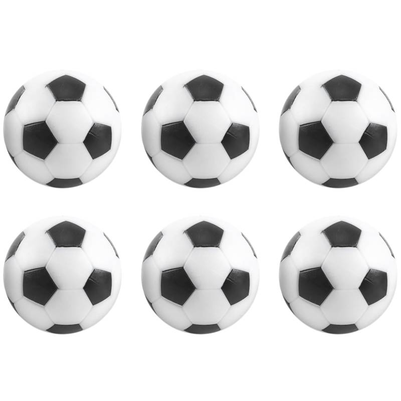 Wrtysully 6 STÜCKE Kleine FußBall Stil Tischkugel Foosball Hartplastik Tischkugel GegenstüCk Spiel Kinder Spielzeug von Wrtysully