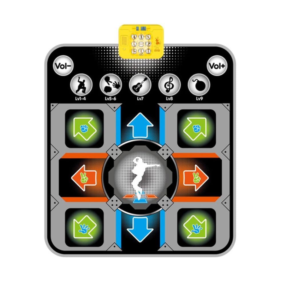 Wrtysully Elektronisches Tanzpad, Multifunktions-Gamepad, Outdoor-Musik, Stepping-Tanzmatte, Rutschfest, 5 Spielmodi, 9 Schwierigkeitsstufen Wrtysully Elektronisches Tanzpad, Multifunktions-Gamepad, Outdoor-Musik, Stepping-Tanzmatte, Rutschfest, 5 Spielmodi, 9 Schwierigkeitsstufen von Wrtysully