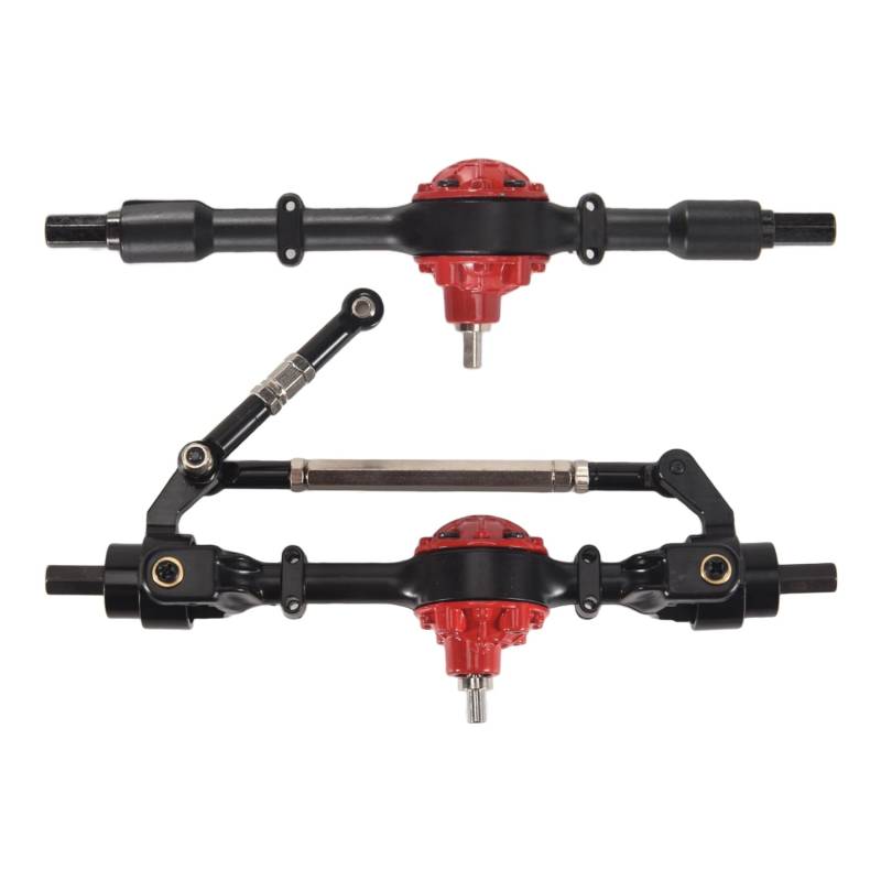 Wrtysully Metall Vorder- und Hinterachse für C14 C24 C34 C44 B14 B24 1/16 RC Car Upgrades Teile ZubehöR,Schwarz von Wrtysully