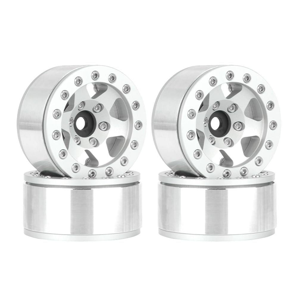 Wrtysully Silberkantiges 1,55-Metallrad-Reifen-Kletterauto AX90069 für JIMNY CC01 Wrtysully Silberkantiges 1,55-Metallrad-Reifen-Kletterauto AX90069 für JIMNY CC01 von Wrtysully