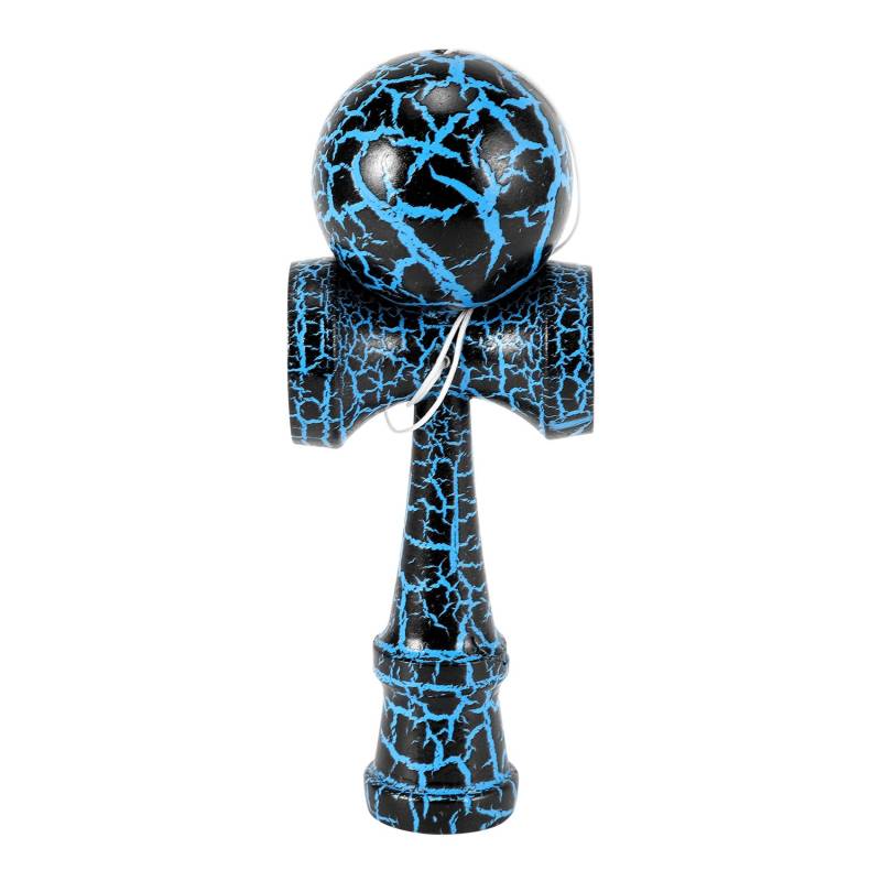 Wrtysully Spielzeug Aussen Sports Kendama Spielzeug Ball Kinder und Erwachsene Aussen Ball Sportarten Riss Buchen Buntes Design Schwarz und Blau von Wrtysully