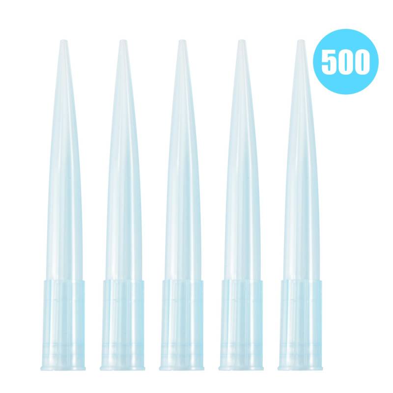 Wrtysully blau-transparent 1000 UL 1 ml Fluessige Lab Pipette Pipettenspitzen 500 Stueck von Wrtysully