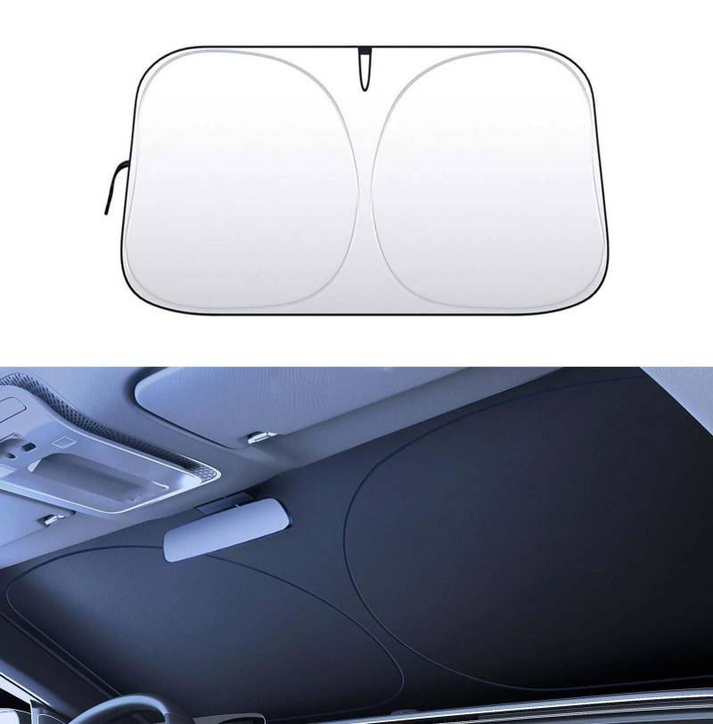 Auto Frontscheiben Sonnenschutz für Volvo XC40 SUV 2018 2019 2020 2021 2022 2023 2024+, Tragbarer Faltbarer Sonnenschutz Wärmeisolierend UV-Schutz, leicht zu verstauen,B von Wtwtg