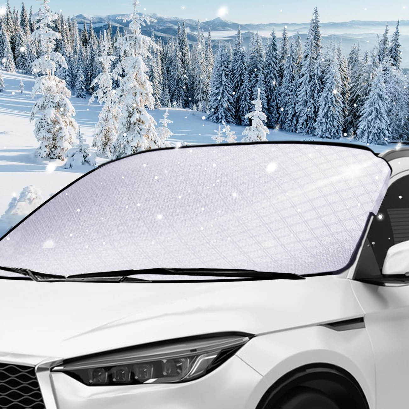 Wuiil Windschutzscheibenabdeckung,Auto Scheibenabdeckung Winterschutz Faltbare Abnehmbare,Frontscheibenabdeckung für Gegen Schnee Frost und Sonne Wuiil Windschutzscheibenabdeckung,Auto Scheibenabdeckung Winterschutz Faltbare Abnehmbare,Frontscheibenabdeckung für Gegen Schnee Frost und Sonne von Wuiil
