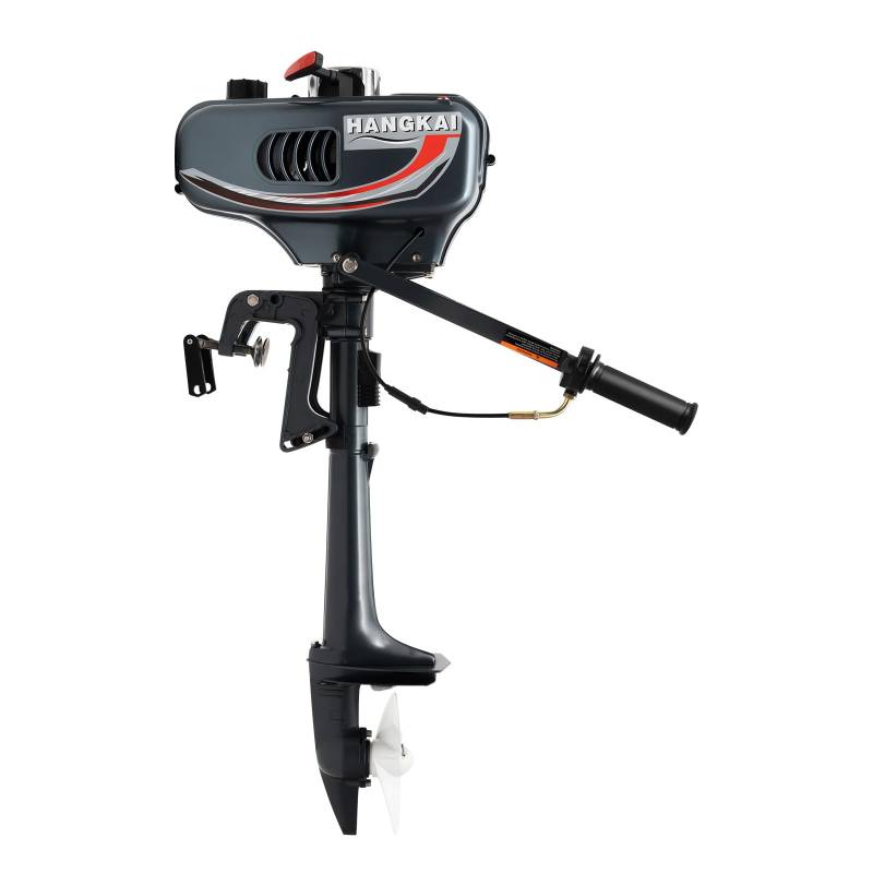 Außen Bordmotor,2-Takt Außenbordmotor Aussenborder Bootsmotor 2.5kw Benzinmotor Außenborder 3,5ps CDI System Halb WasserküHlung,FüR Gummiboote, Aufblasbare Boote, Fischerboote von Wulimasun