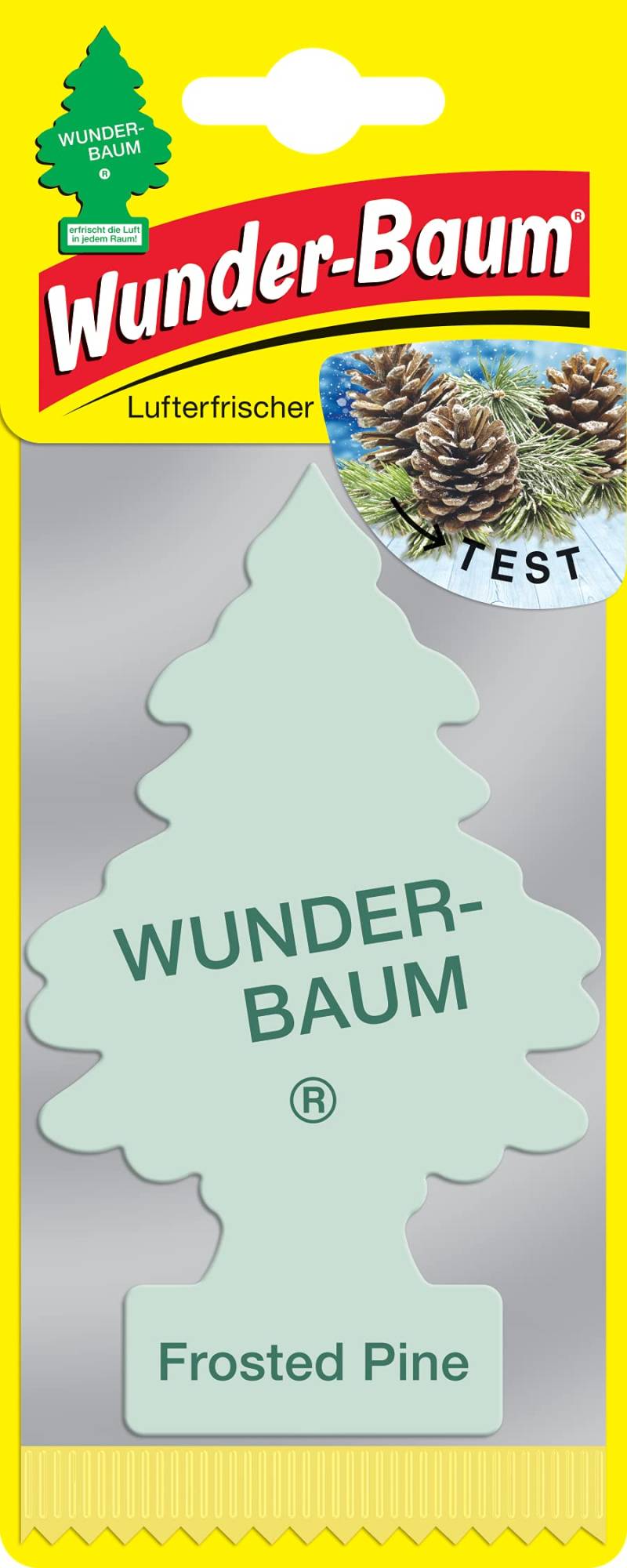 12 Stück Frosted Pine Eisige Nadeln Wunder-Baum Lufterfrischer Duftbaum inkl. 1 x Glasreinigungstuch von SP Großhandel Gratiszugabe (Frosted Pine) von Wunderbaum