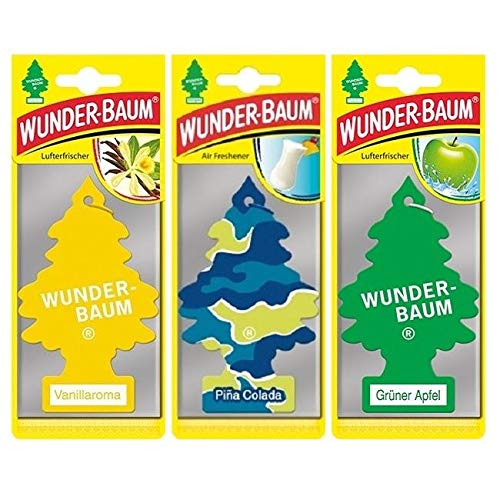 Duftende Fichte Wunder-Baum (Vanille + Pina Colada + Apfel) 3er Pack von Wunderbaum